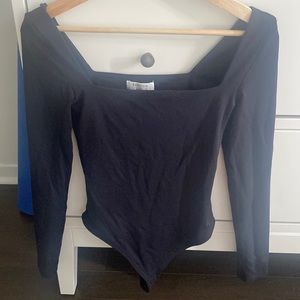 Aritzia Babaton Contour Square Neck Bodysuit (Black)